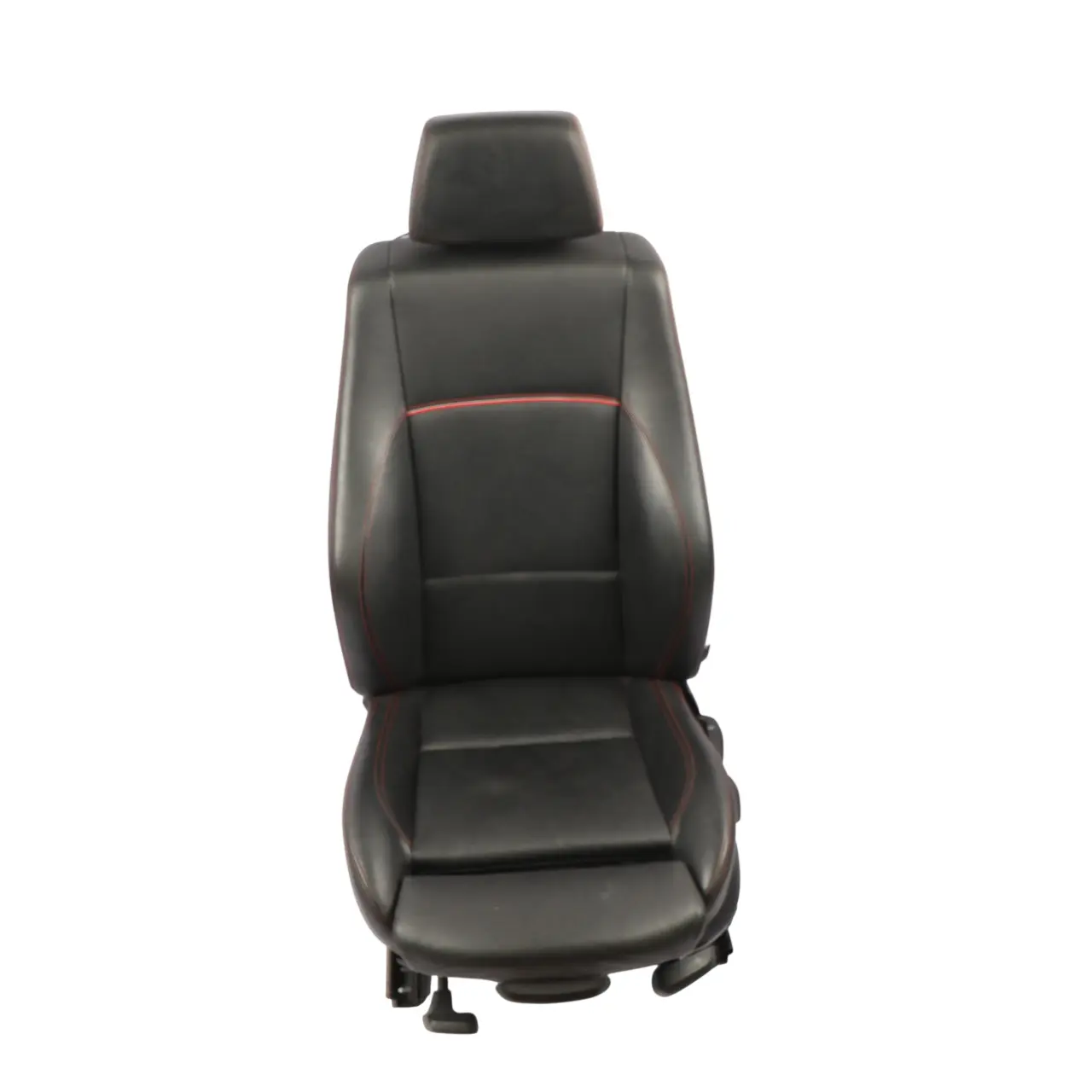 BMW X1 E84 Front Seat Heated M Sport Left N/S Black Leather Nevada Grey Red Seam