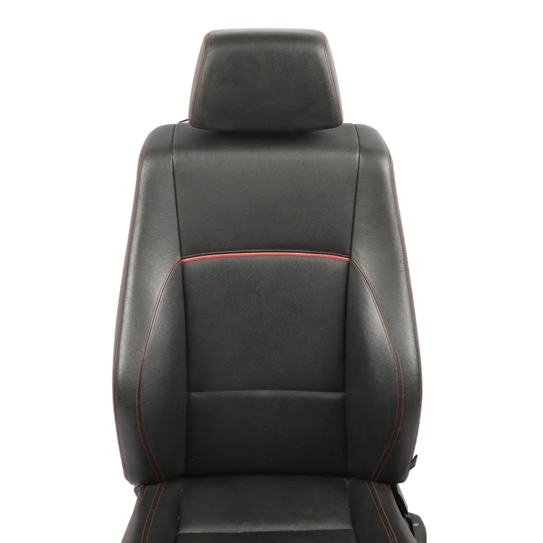 BMW X1 E84 Front Seat Heated M Sport Left N/S Black Leather Nevada Grey Red Seam - SKU 7324157-1 - Part number 7324157