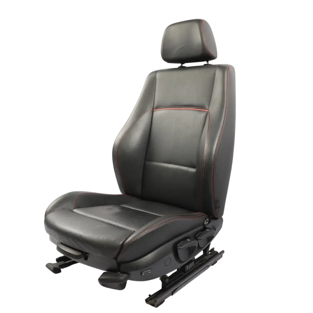 BMW X1 E84 Front Seat Heated M Sport Left N/S Black Leather Nevada Grey Red Seam - SKU 7324157-1 - Part number 7324157