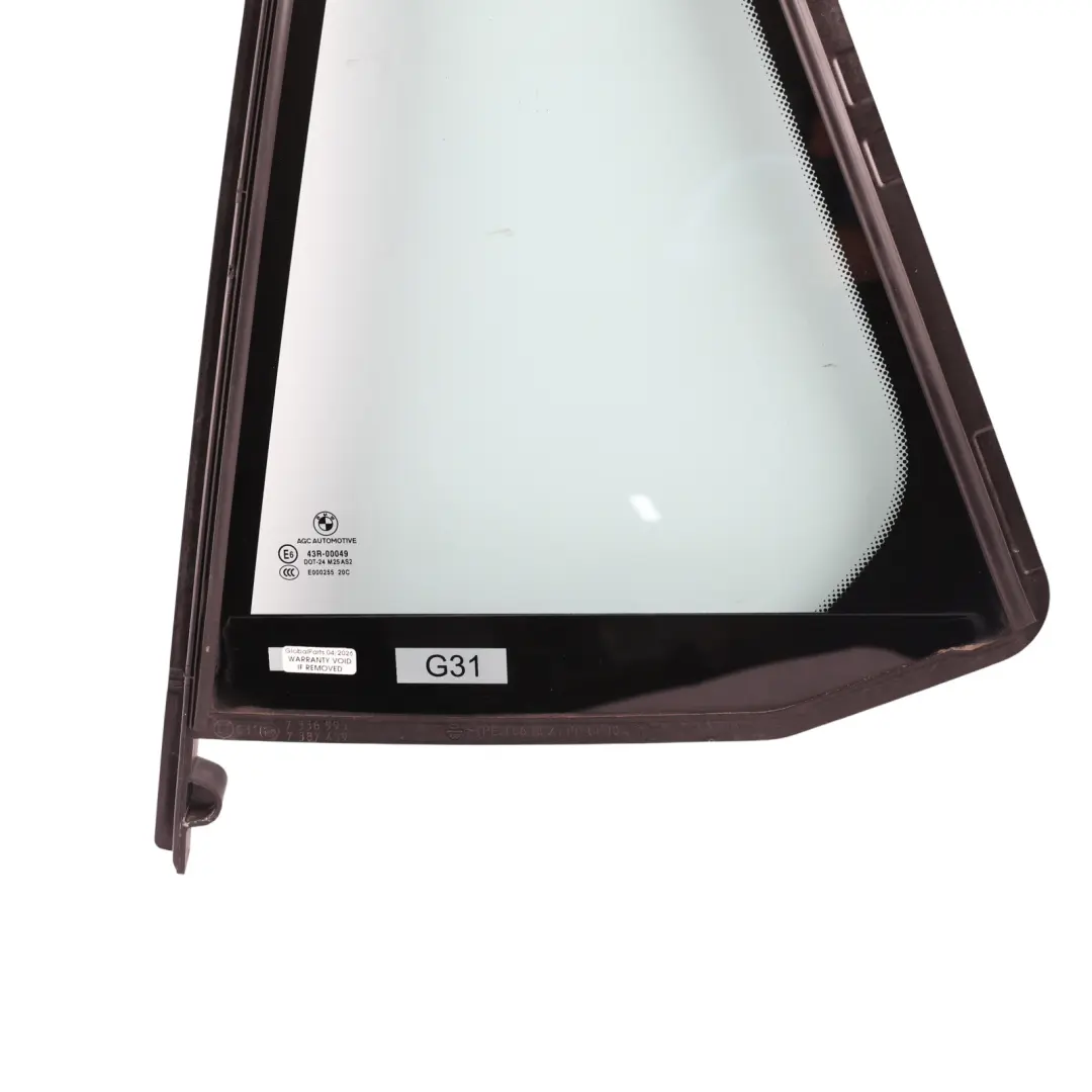 Door Quarter Window Glass AS2 ESG Rear Left O/S to BMW G31 Touring with Part number 7336995 BMW G31 Touring Door Quarter Window Glass AS2 ESG Rear Left O/S - SKU 7336995 - Part number 7336995