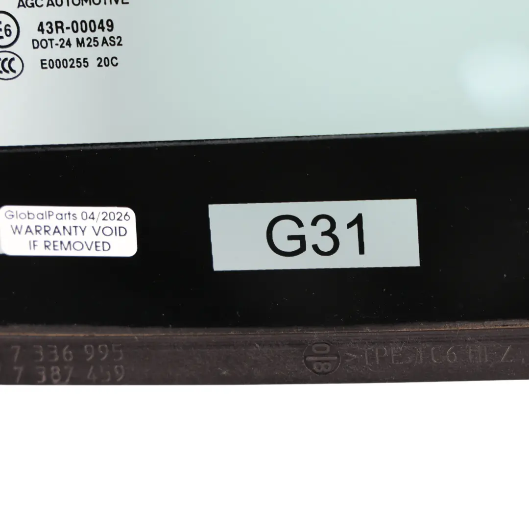 BMW G31 Touring Door Quarter Window Glass AS2 ESG Rear Left O/S - SKU 7336995 - Part number 7336995