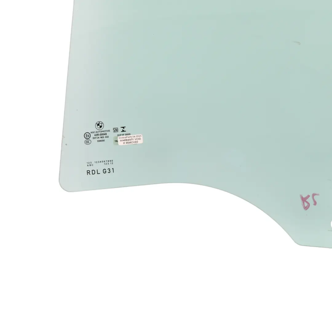 Door Window Glass AS2 ESG Rear Left N/S to BMW G31 Touring with Part number 7339459 BMW G31 Touring Door Window Glass AS2 ESG Rear Left N/S - SKU 7339459 - Part number 7339459
