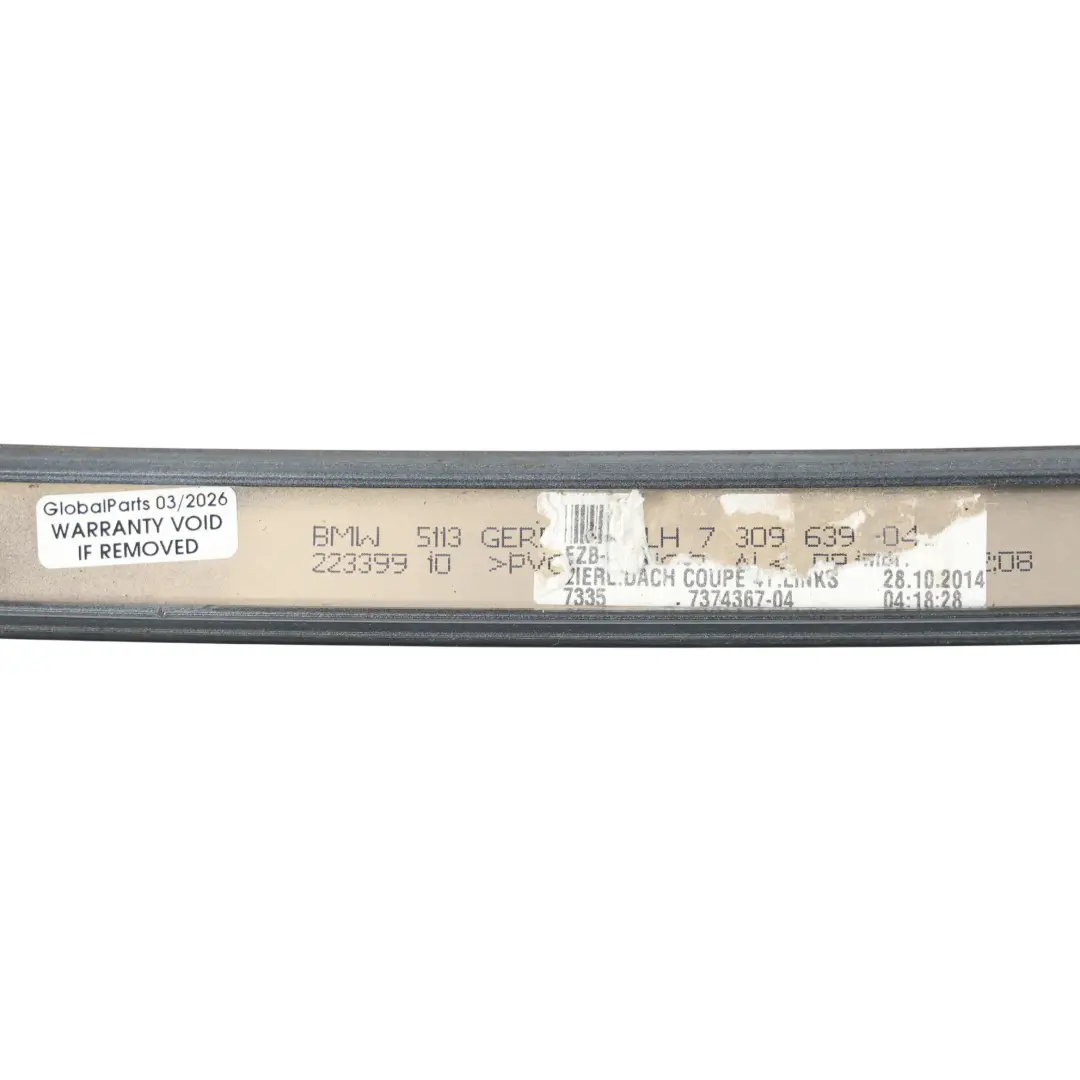 BMW F36 Modanatura Binario Tetto Sinistra Grigio Minerale Metallico B39 - SKU 7372799-MG - Numero di parte 7372799