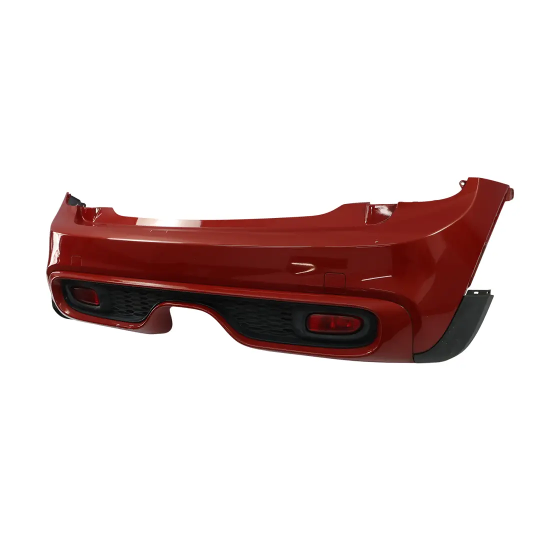 Bumper Cooper S Complete Panel Blazing Red II Metallic - B83 to Mini F56 F57 Rear with Part number 7380020 Mini F56 F57 Rear Bumper Cooper S Complete Panel Blazing Red II Metallic - B83 - SKU 7380020-BRMII1 - Part number 7380020