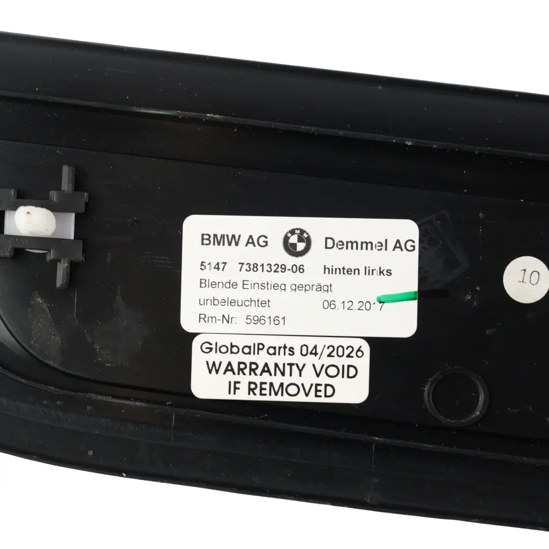 BMW G30 G31 Couvre Seuil Porte Entrée Arrière Gauche - SKU 7381329 - Numéro de pièce 7381329