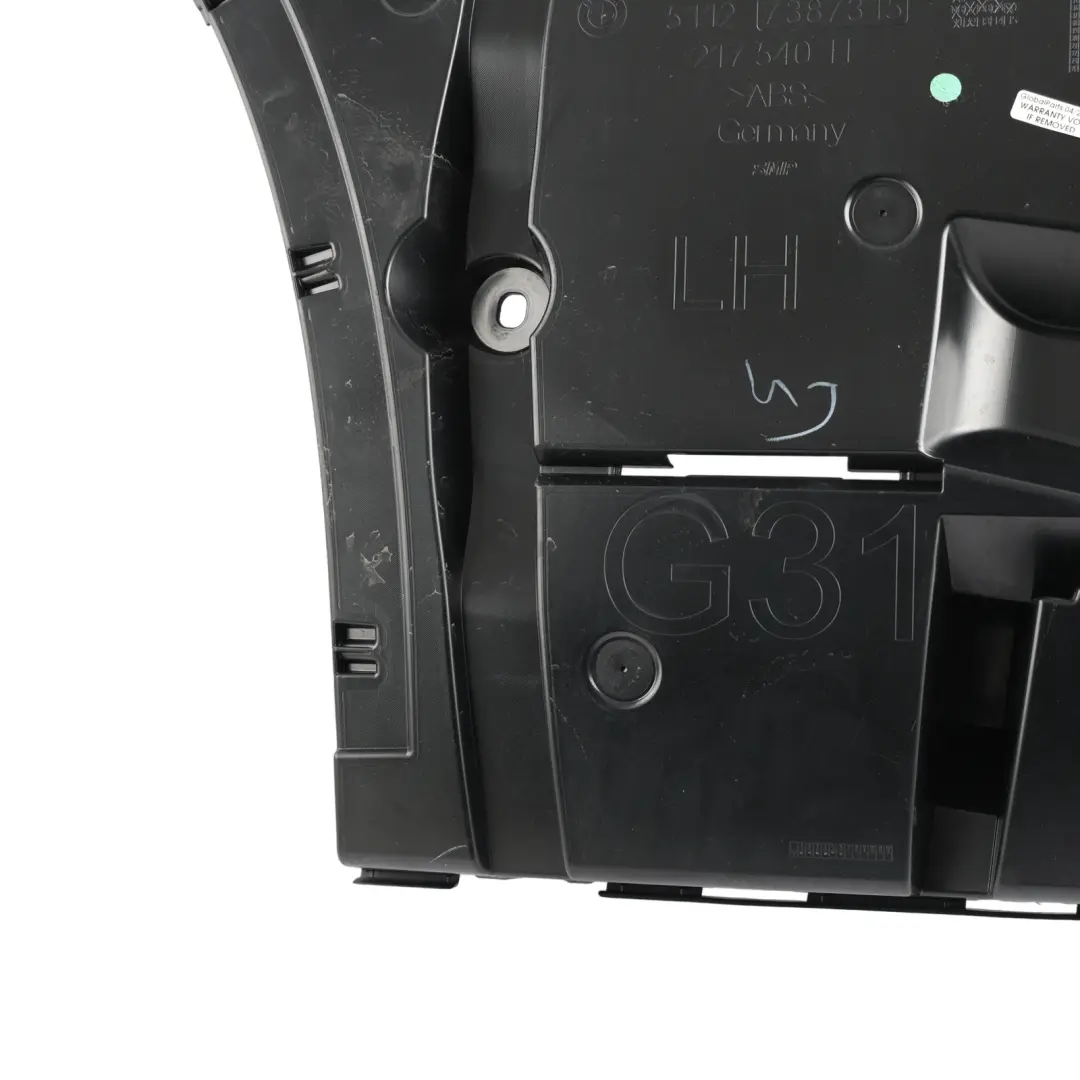 Bumper Side Mount Bracket Holder Support Left N/S to BMW G31 Rear with Part number 7387315 BMW G31 Rear Bumper Side Mount Bracket Holder Support Left N/S - SKU 7387315 - Part number 7387315
