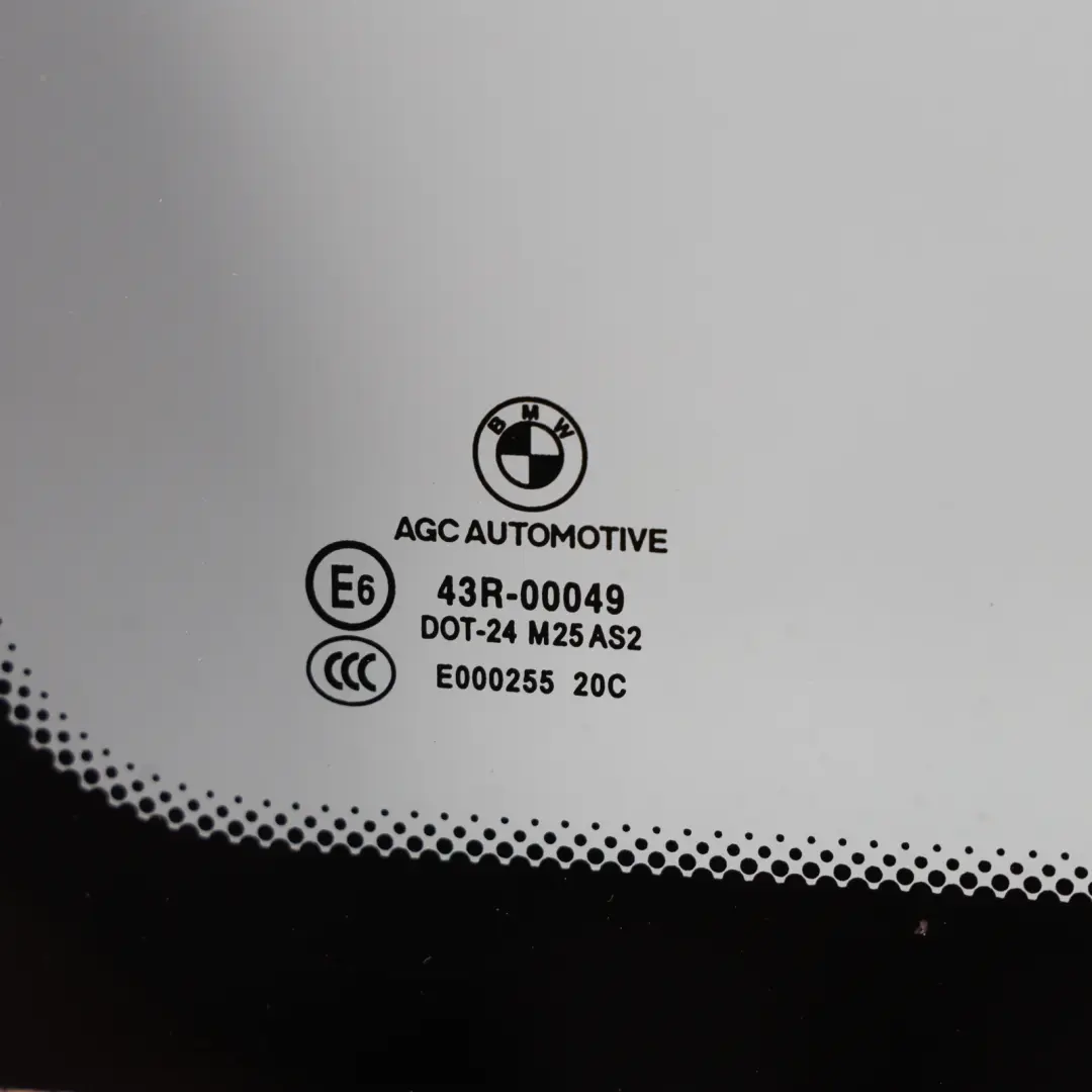 Side Window Glass Fixed Quarter ESG AS2 Rear Left N/S to BMW G31 Touring with Part number 7387463 BMW G31 Touring Side Window Glass Fixed Quarter ESG AS2 Rear Left N/S - SKU 7387463 - Part number 7387463