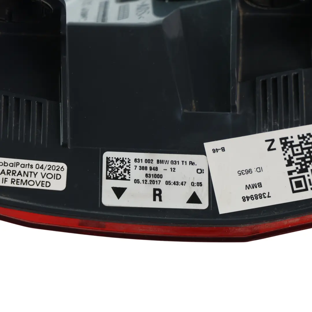 Fanale Posteriore Destro Esterno per BMW G31 Touring con numero di parte 7388948 BMW G31 Touring Fanale Posteriore Destro Esterno - SKU 7388948 - Numero di parte 7388948