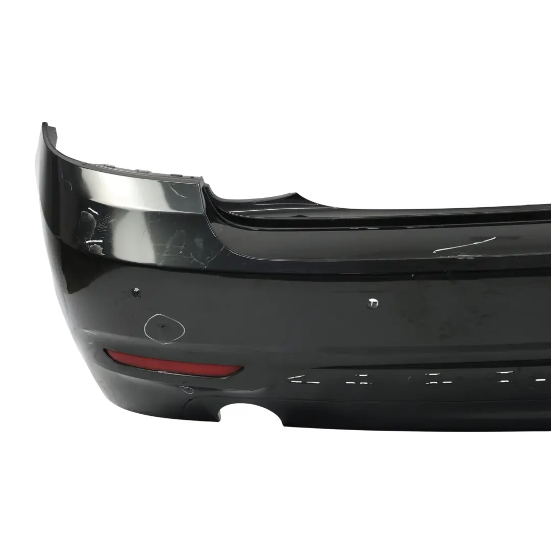 BMW F22 F23 Rear Bumper Sport Line Trim Panel Black Sapphire Metallic - 475 - SKU 7390348-BS - Part number 7390348