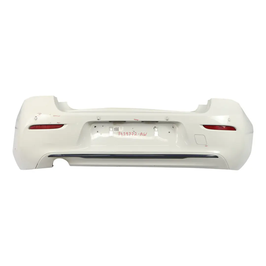 Bumper Trim Panel PDC Alpinweiss White - 300 to BMW F20 F21 LCI Rear with Part number 7429772 BMW F20 F21 LCI Rear Bumper Trim Panel PDC Alpinweiss White - 300 - SKU 7429772-AW - Part number 7429772