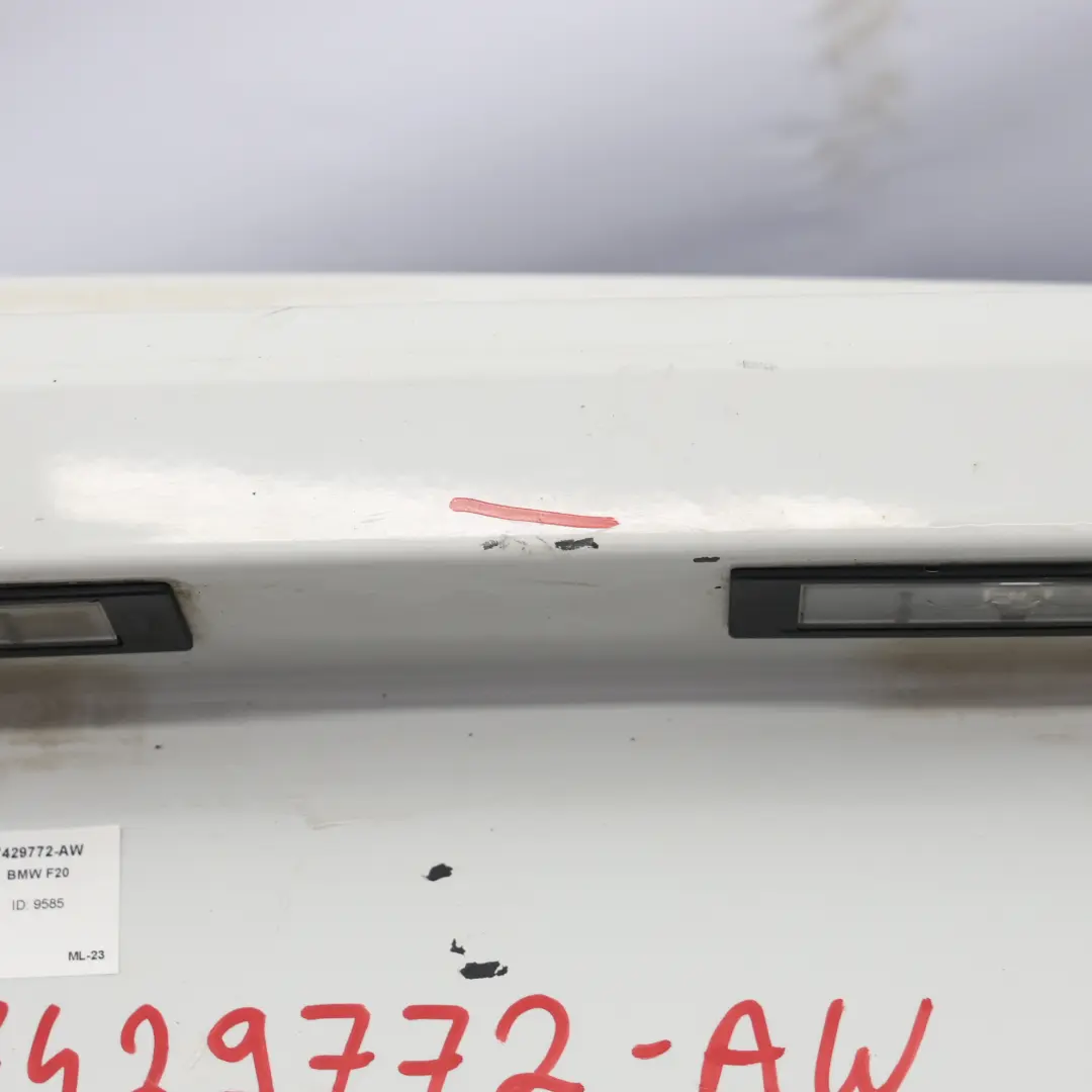 Bumper Trim Panel PDC Alpinweiss White - 300 to BMW F20 F21 LCI Rear with Part number 7429772 BMW F20 F21 LCI Rear Bumper Trim Panel PDC Alpinweiss White - 300 - SKU 7429772-AW - Part number 7429772