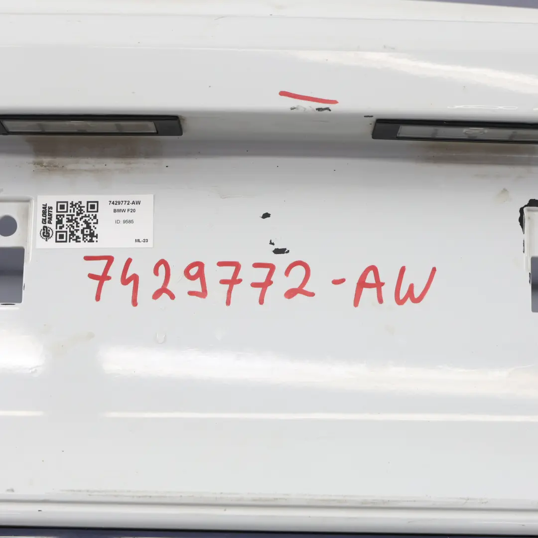 BMW F20 F21 LCI Rear Bumper Trim Panel PDC Alpinweiss White - 300 - SKU 7429772-AW - Part number 7429772