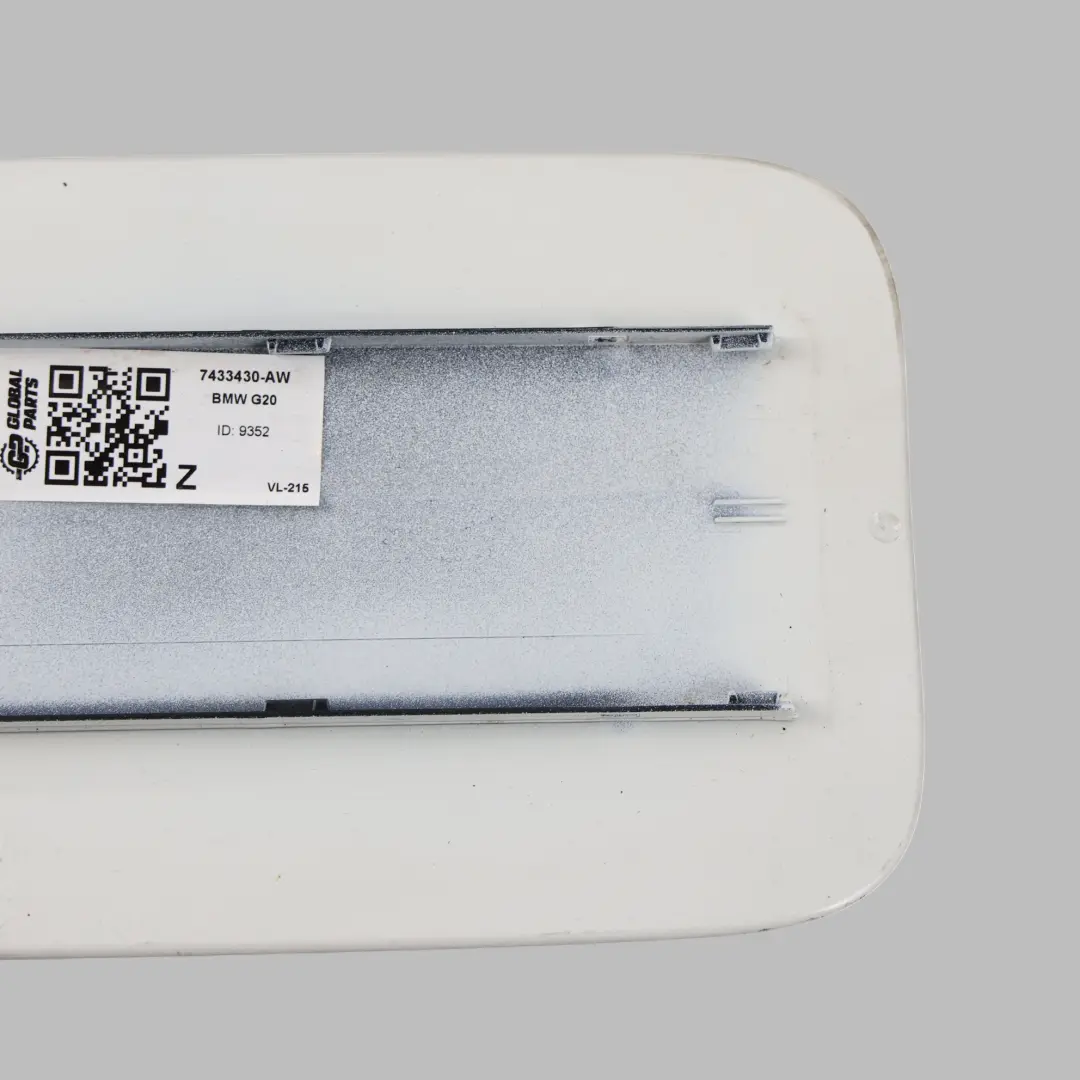 Fill In Flap Cap Cover Trim Alpinweiss 3 White - 300 to BMW G20 Fuel with Part number 7433430 BMW G20 Fuel Fill In Flap Cap Cover Trim Alpinweiss 3 White - 300 - SKU 7433430-AW - Part number 7433430