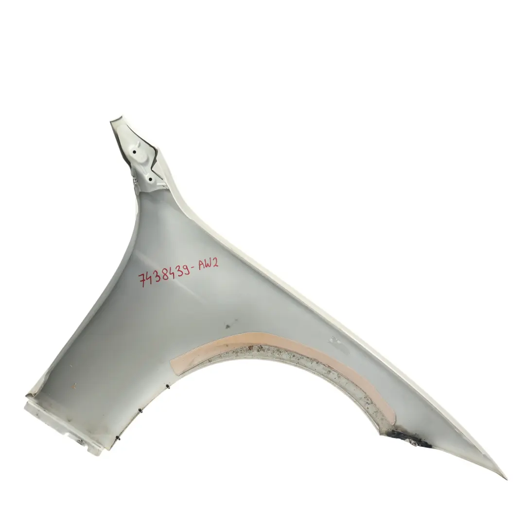BMW F30 Side Wing Panel Fender F31 Front Left N/S Alpinweiss Alpine White - 300 - SKU 7438439-AW2 - Part number 7438439