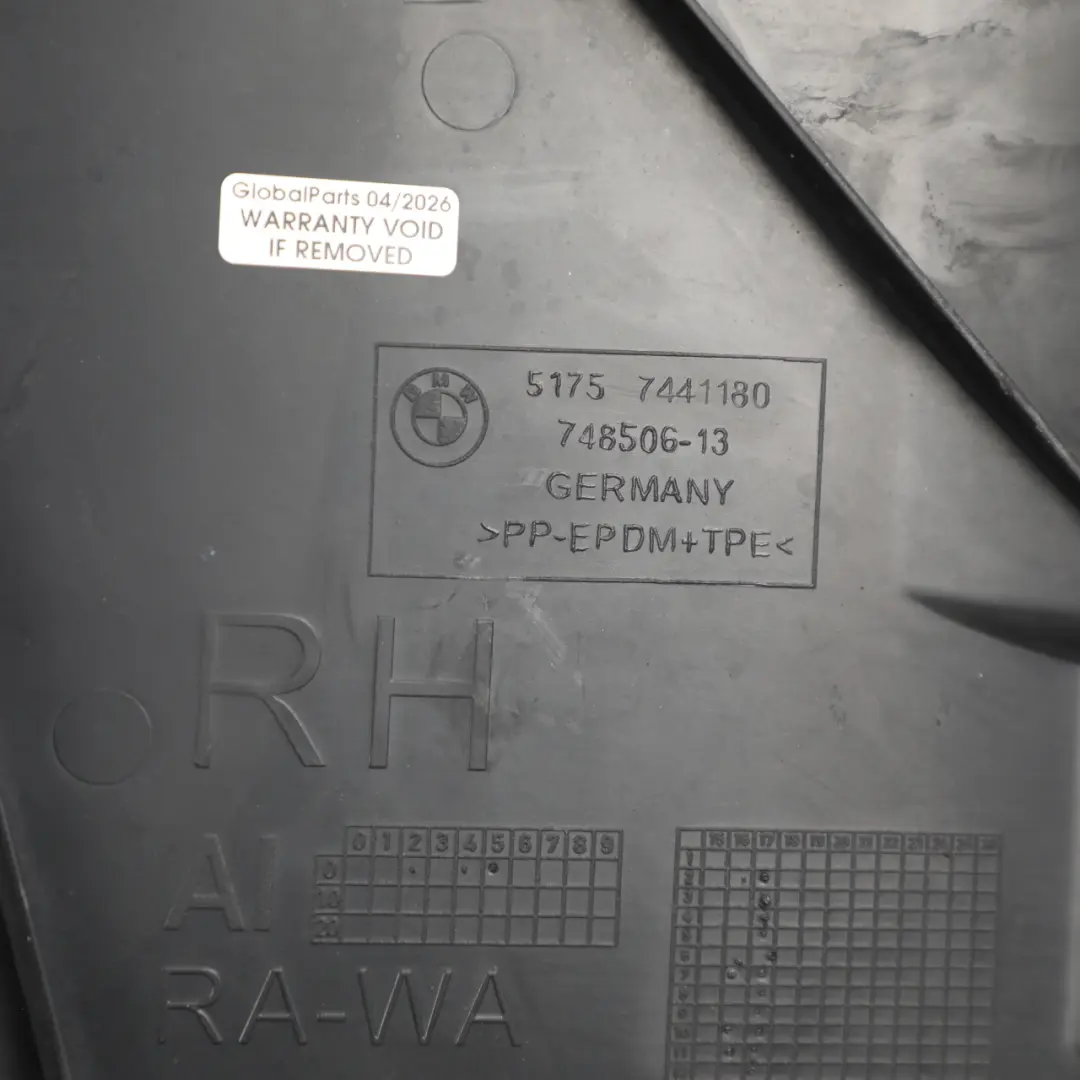 Underfloor Underbody Fuel Tank Covering Panel Right O/S 7441177 to BMW G31 Touring with Part number 7441180 BMW G31 Touring Underfloor Underbody Fuel Tank Covering Panel Right O/S 7441177 - SKU 7441180 - Part number 7441180