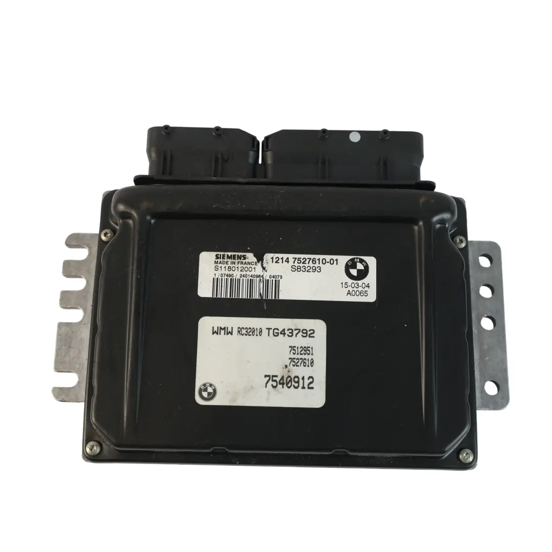 Mini Cooper R50 W10 116HP Kit Boîtier Contrôle Moteur ECU DME EWS Manuel - SKU 7527610-19 - Numéro de pièce 7527610