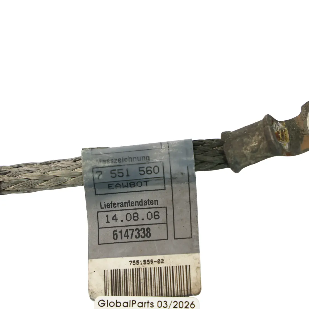 BMW E60 E61 E63 E64 Cable Masa Alternador Gasolina - SKU 7551559-1 - Número de pieza 7551559