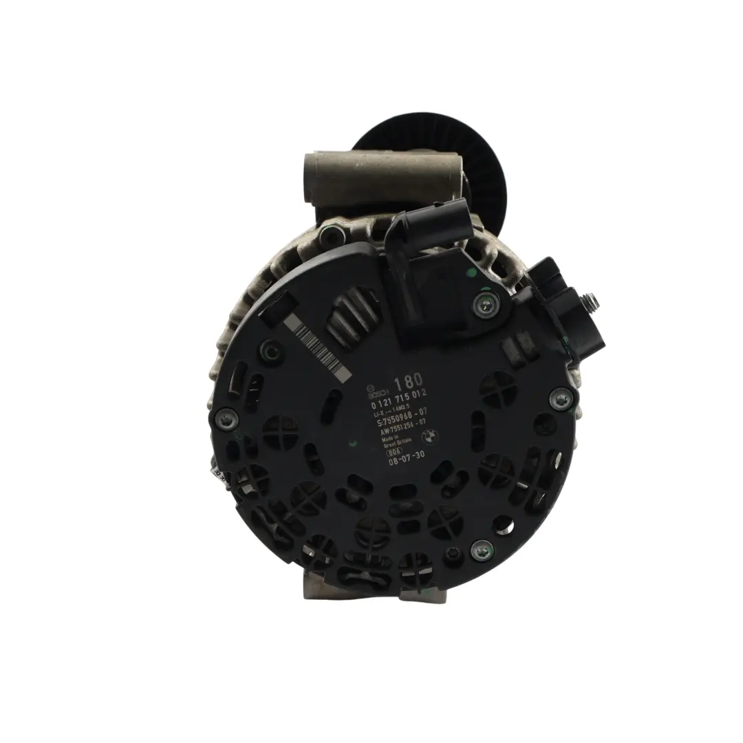 BMW E60 LCI E82 E92 LCI Alternador Generador 12V 180A Bosch 0121715012 - SKU 7555926-3 - Número de pieza 7555926