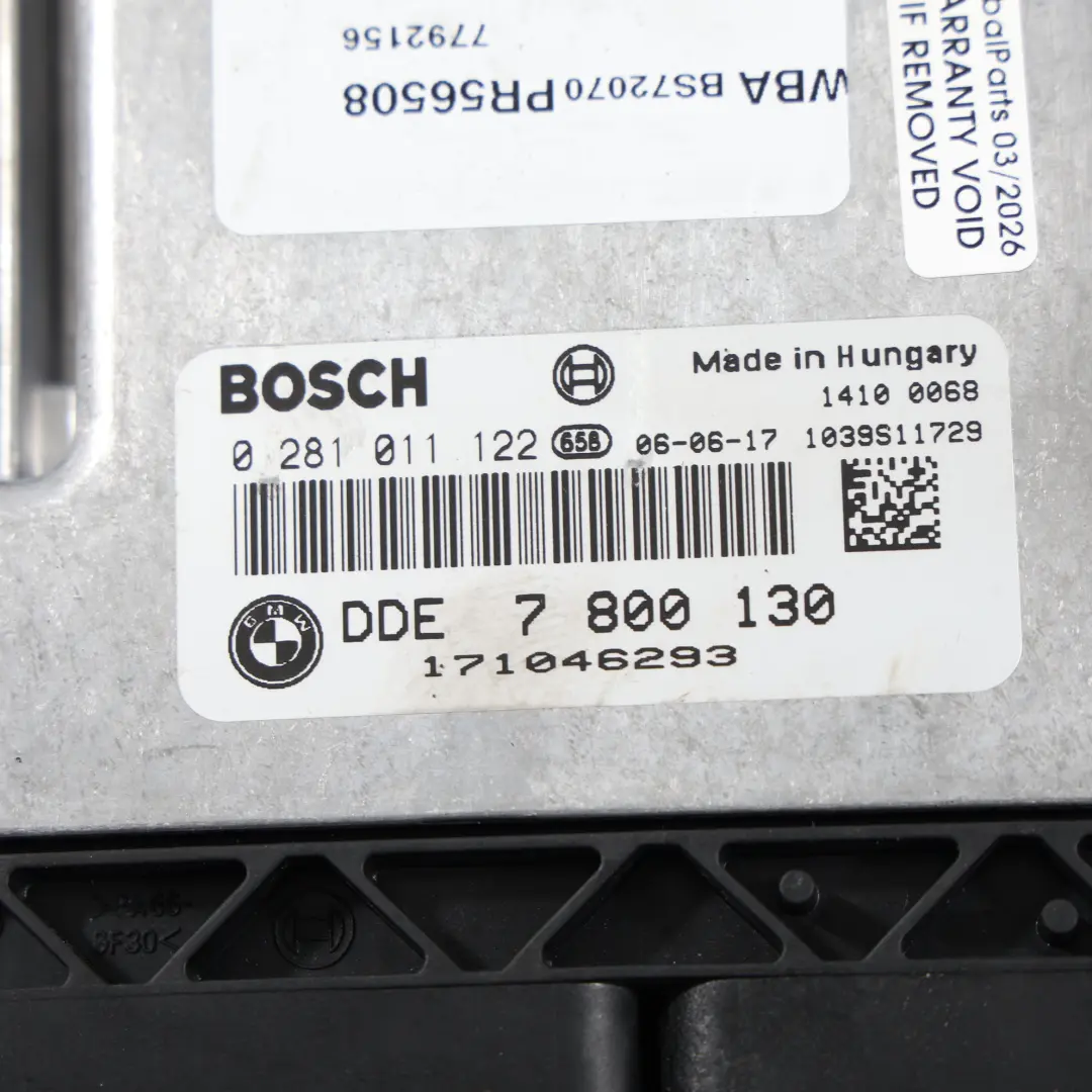 BMW E46 Sterownik Silnika ECU DDM EWS KIT 320Cd M47N 150 HP Diesel - SKU 7800130-1 - Numer Części 7800130
