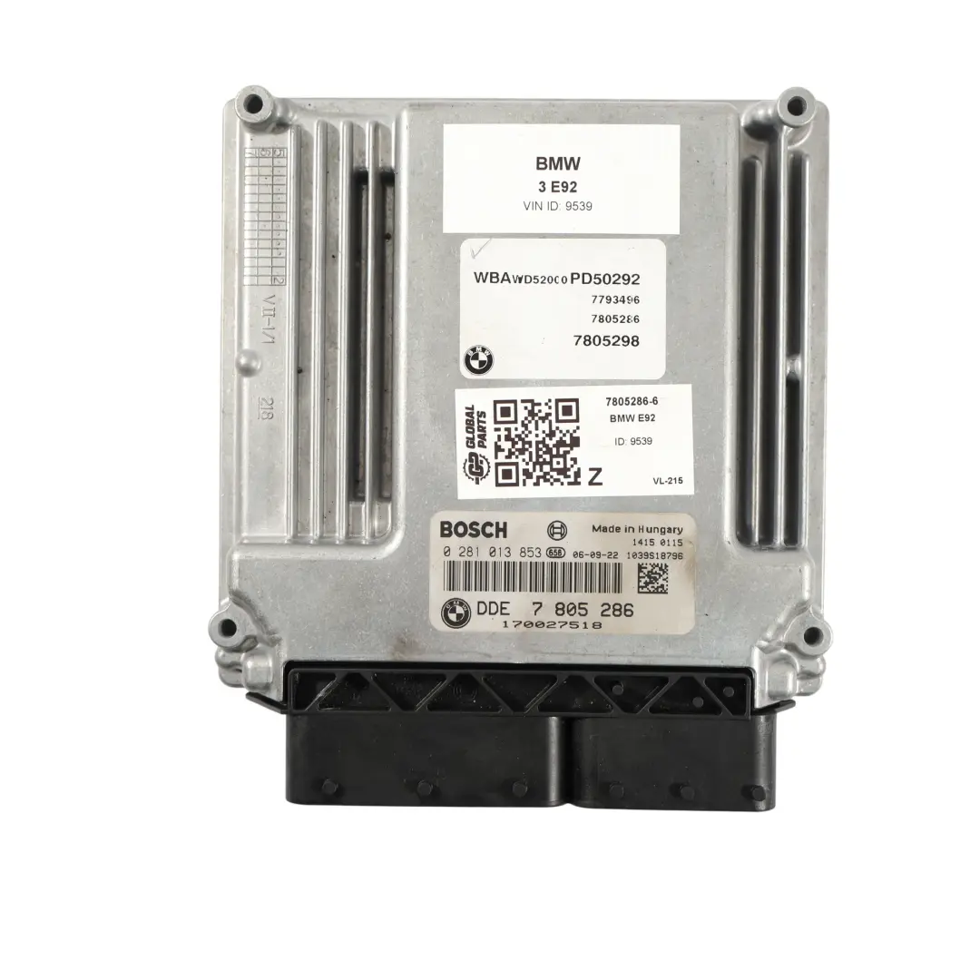 Centralina Motore ECU + CAS3 + Kit Chiavi 231 HP 330d M57N2 per BMW E92 con numero di parte 7805286 BMW E92 Centralina Motore ECU + CAS3 + Kit Chiavi 231 HP 330d M57N2 - SKU 7805286-6 - Numero di parte 7805286