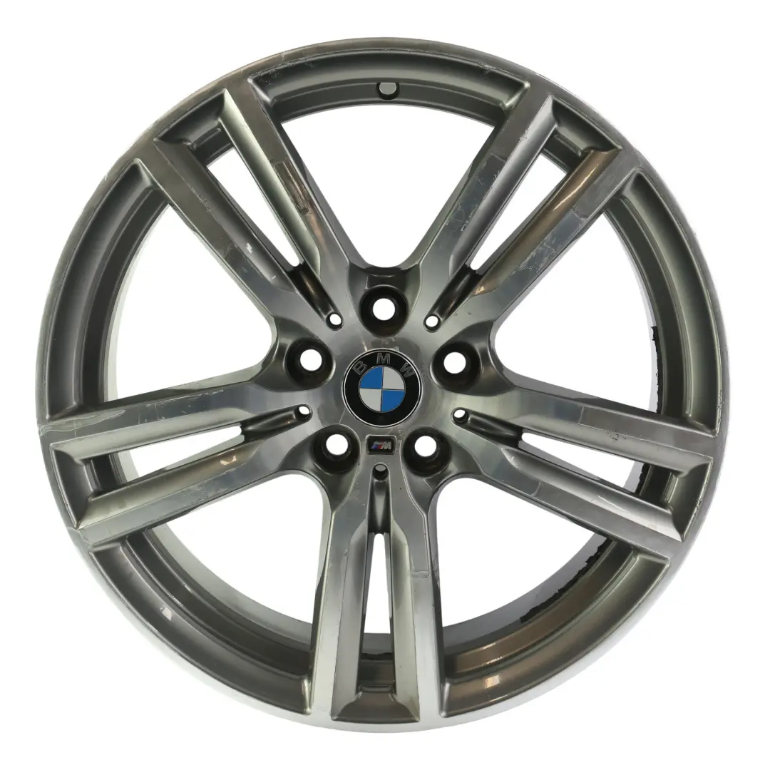 Ferric Grey Alloy Wheel Rim 18" M Double Spoke 486 ET:57 8J to BMW F45 F46 with Part number 7848602 BMW F45 F46 Ferric Grey Alloy Wheel Rim 18" M Double Spoke 486 ET:57 8J - SKU 7848602-1 - Part number 7848602