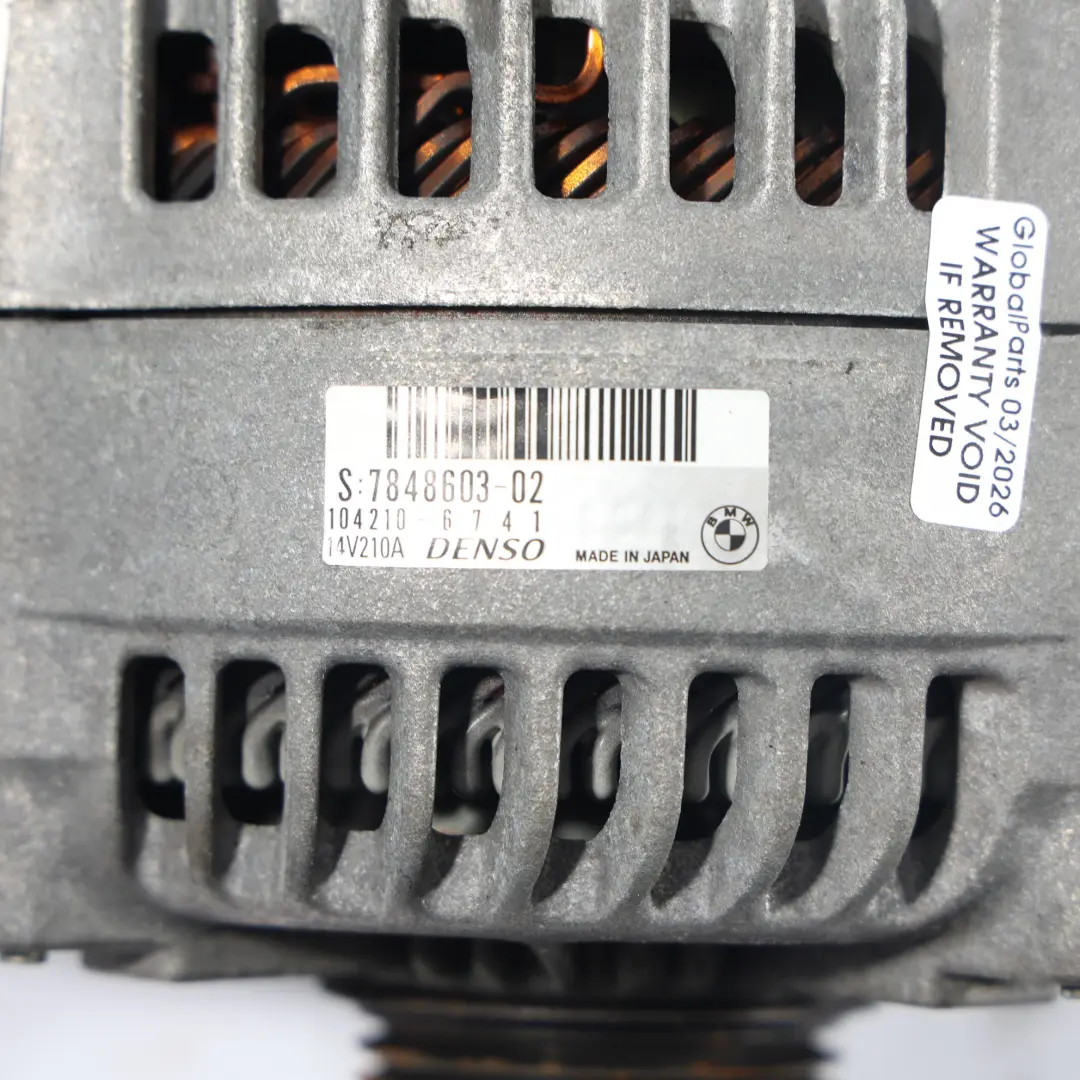  Alternador BMW F87 M2 F80 M3 F82 F83 M4 S55 Motor Generador 250A Denso - SKU 7848603-1 - Número de pieza 7848603