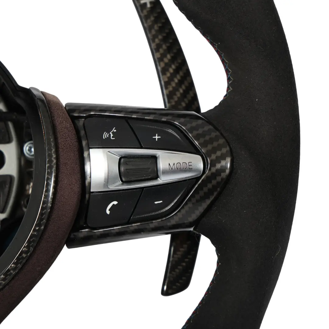 Alcantara Levas de Cambio Carbono para BMW F20 F21 LCI F30 F31 F32 Volante M Sport con número de pieza 7850403 BMW F20 F21 LCI F30 F31 F32 Volante M Sport Alcantara Levas de Cambio Carbono - SKU 7850403-10 - Número de pieza 7850403