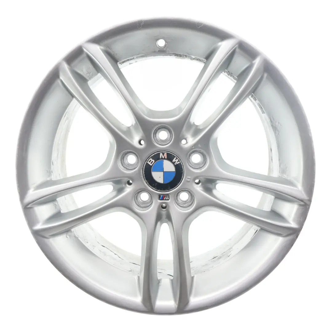 Front Alloy Wheel Rim 18" M Double Spoke 261 7,5J to BMW E81 E87 Silver with Part number 7891050 BMW E81 E87 Silver Front Alloy Wheel Rim 18" M Double Spoke 261 7,5J - SKU 7891050-1 - Part number 7891050