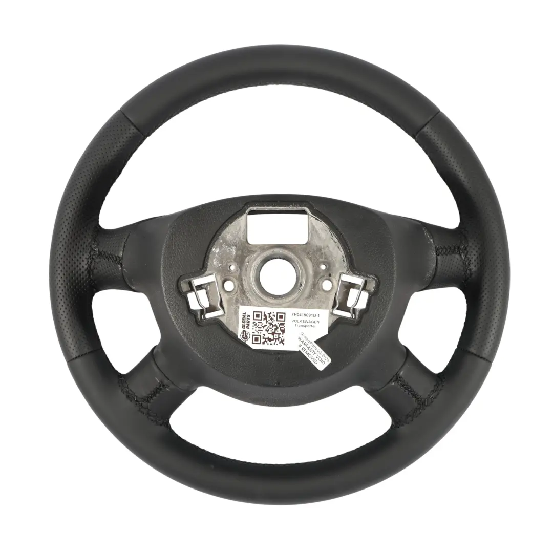 Lenkrad NEU Schwarz Leder für Volkswagen Transporter T5 mit Teilenummer 7H0419091D Volkswagen Transporter T5 Lenkrad NEU Schwarz Leder - SKU 7H0419091D-1 - Teilenummer 7H0419091D