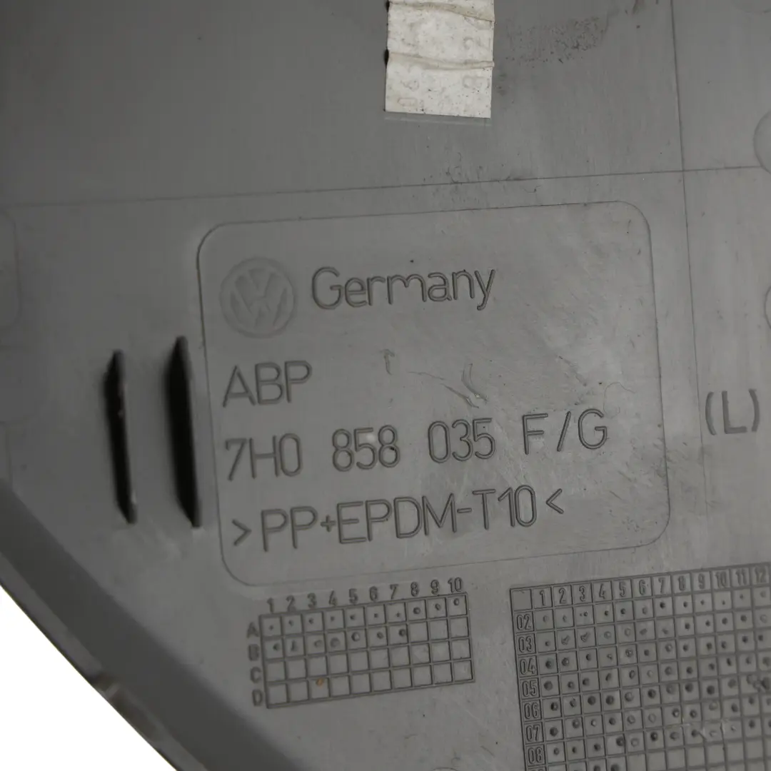 Armaturenbrett Abdeckung Vorne Links für Volkswagen Transporter T5 mit Teilenummer 7H0858035F Volkswagen Transporter T5 Armaturenbrett Abdeckung Vorne Links - SKU 7H0858035F - Teilenummer 7H0858035F