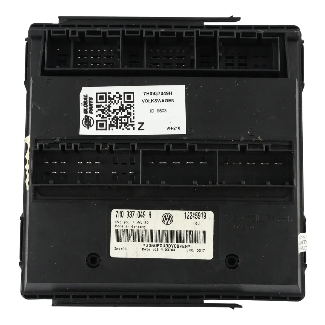 Body Control Module BCM ECU to Volkswagen Transporter T5 Caravelle with Part number 7H0937049H Volkswagen Transporter T5 Caravelle Body Control Module BCM ECU - SKU 7H0937049H - Part number 7H0937049H