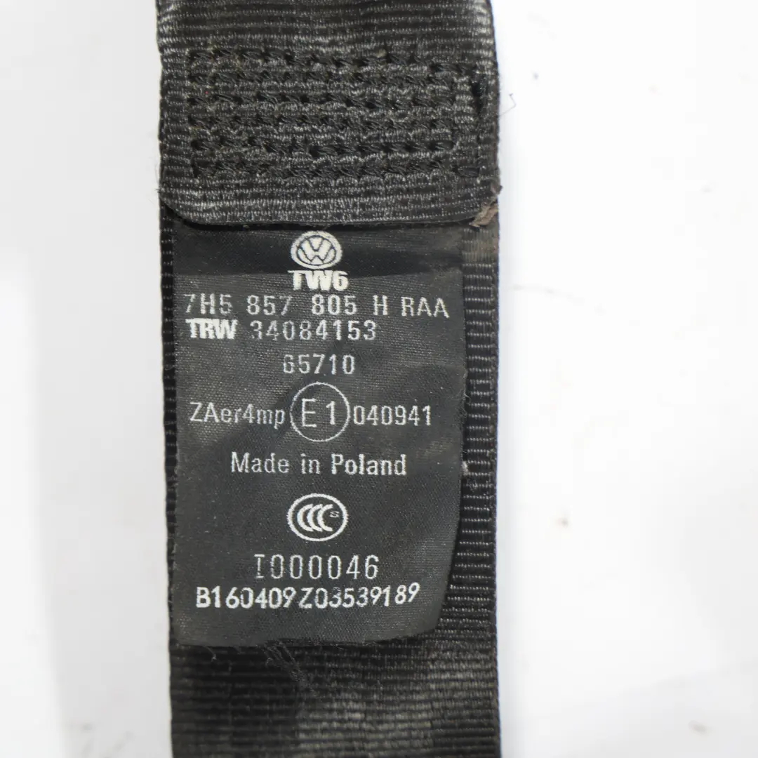 Volkswagen Transporter T5 Sicherheitsgurt Vorne Links - SKU 7H5857805H - Teilenummer 7H5857805H