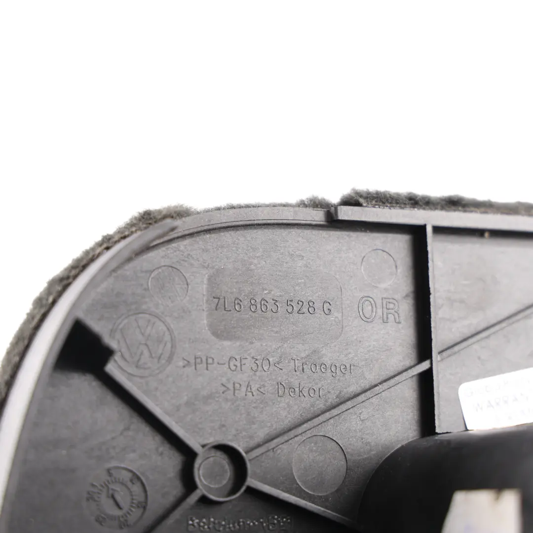 Volkswagen Touareg 7L Boot Carpet Lining Bracket Support Right O/S - SKU 7L6863528G - Part number 7L6863528G