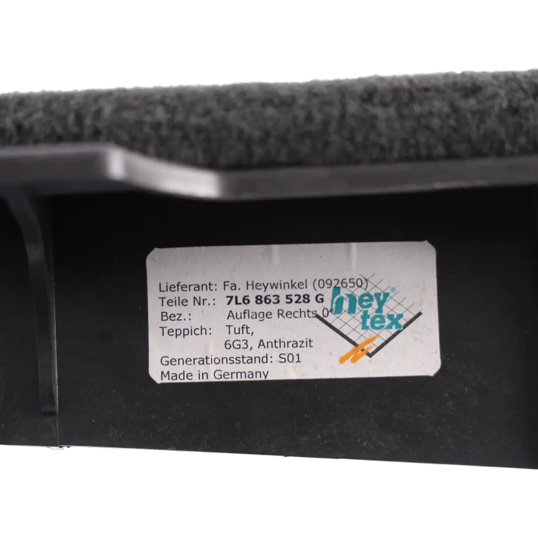 Volkswagen Touareg 7L Boot Carpet Lining Bracket Support Right O/S - SKU 7L6863528G - Part number 7L6863528G