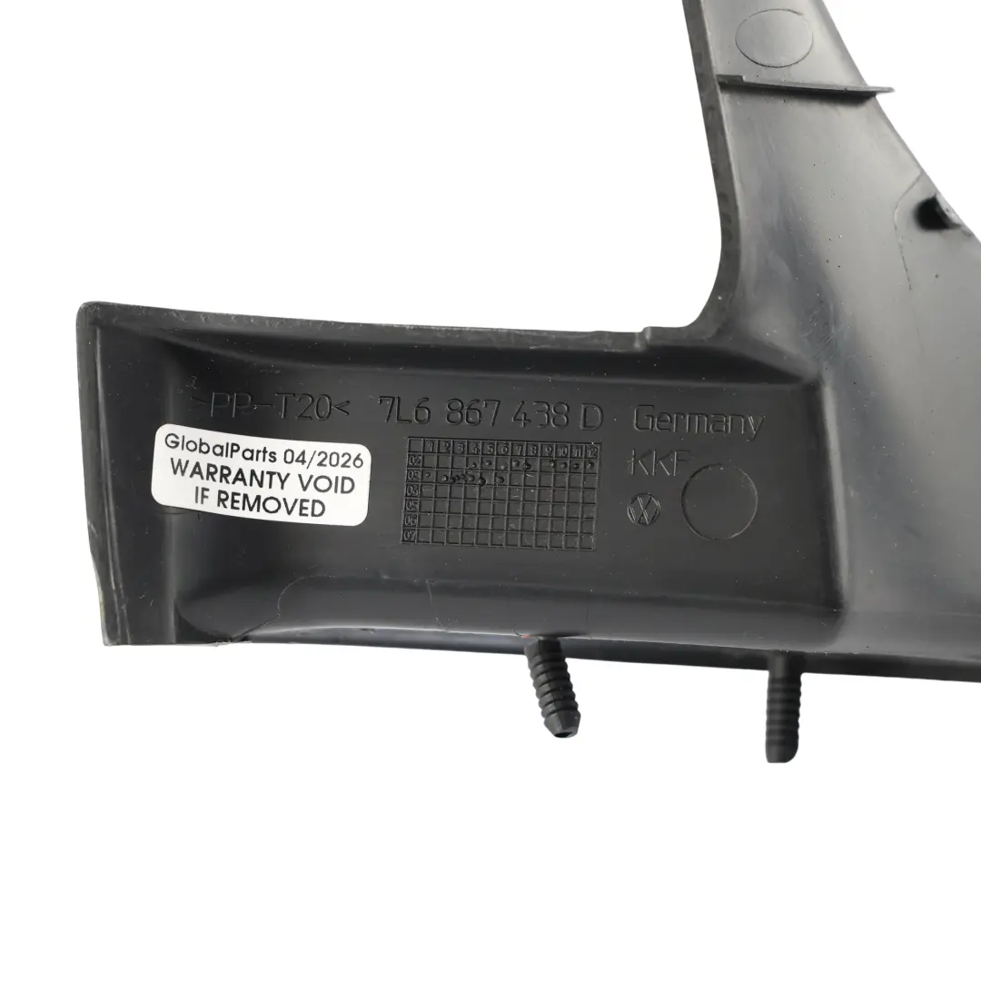 7L Heckklappe Scharnier Abdeckung Rechts für Volkswagen Touareg mit Teilenummer 7L6867438D Volkswagen Touareg 7L Heckklappe Scharnier Abdeckung Rechts - SKU 7L6867438D - Teilenummer 7L6867438D
