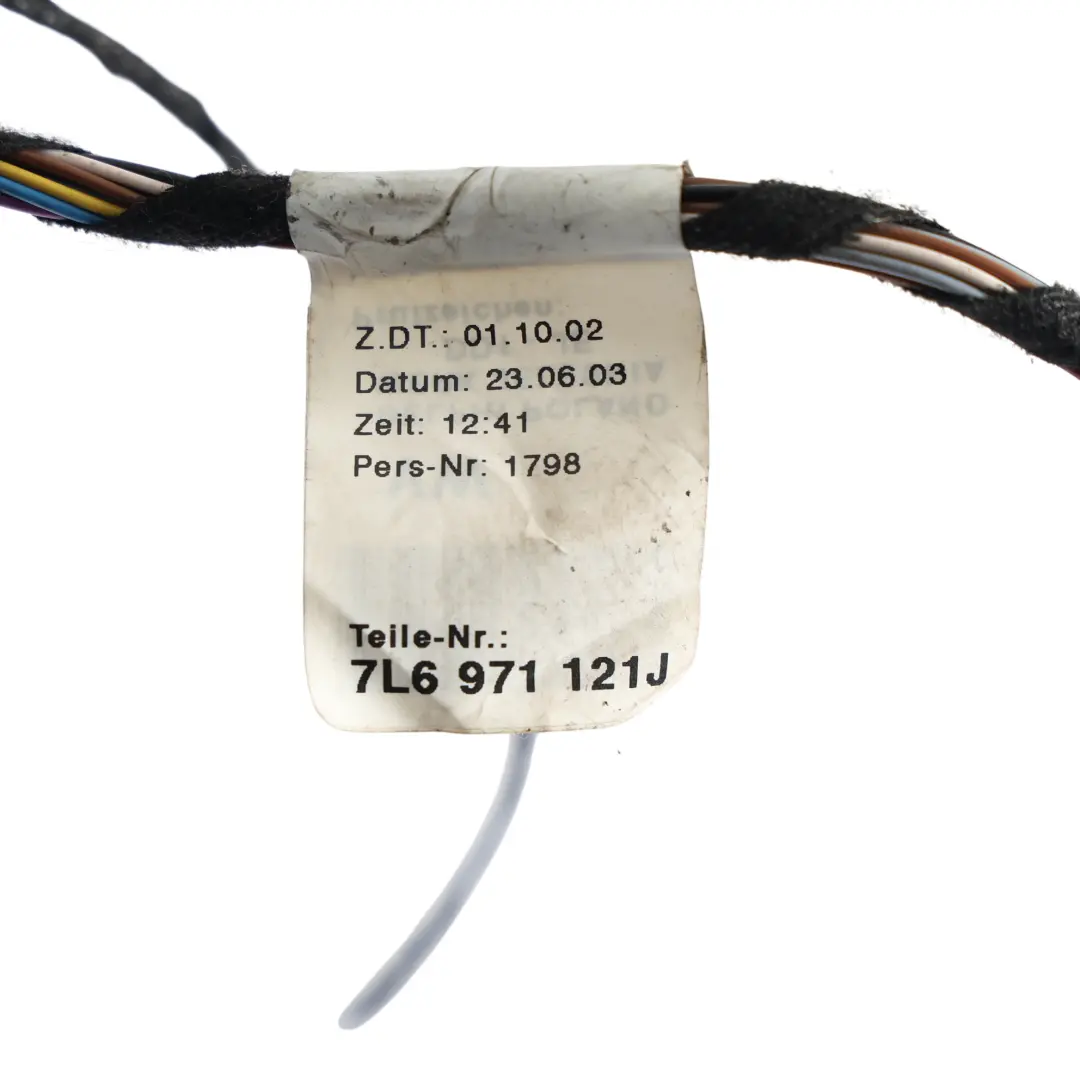 Volkswagen Touareg 7L Arnés Cableado Puerta Delantera Lado Pasajero - SKU 7L6971121J - Número de pieza 7L6971121J