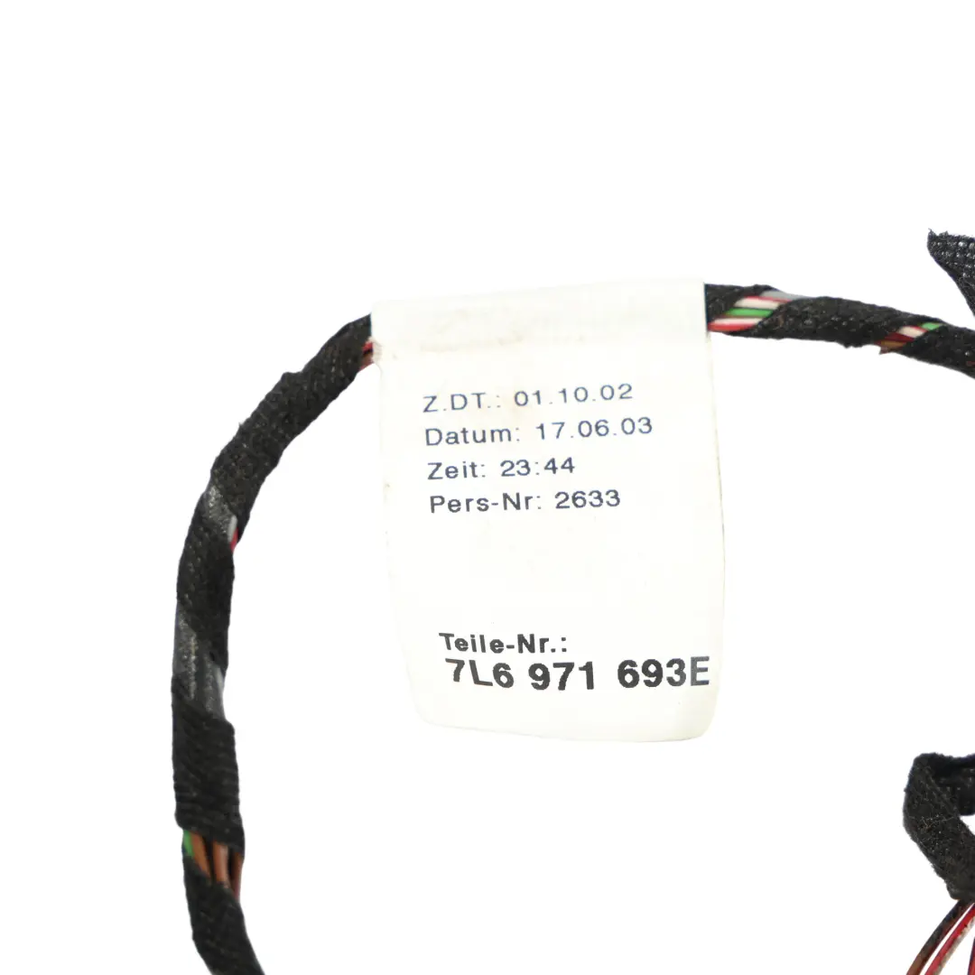 Volkswagen Touareg 7L Cablaggio Porta Posteriore Sinistro Destro - SKU 7L6971693E - Numero di parte 7L6971693E