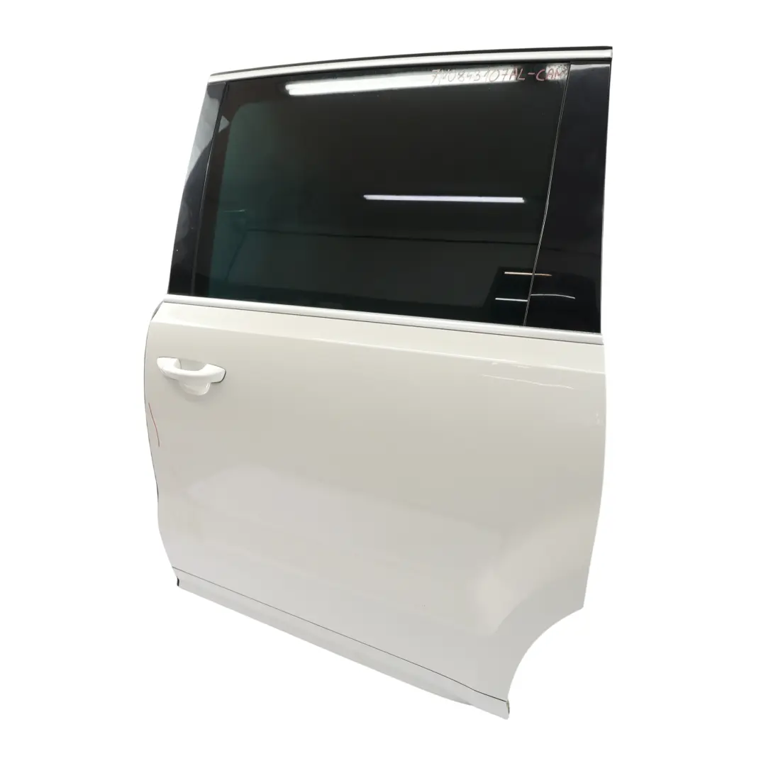 Volkswagen Sharan MK2 Rear Sliding Door Left N/S Candy White - B9A - SKU 7N0843107AL-CAN - Part number 7N0843107AL