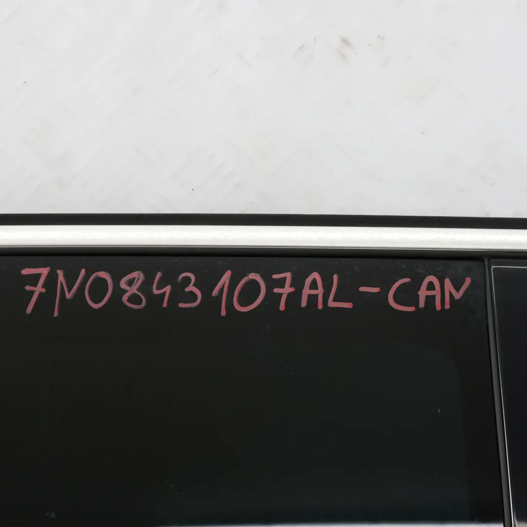 VW Sharan MK2 Seat Alhambra Mk2 Rear Sliding Door Left N/S Candy White - B9A - SKU 7N0843107AL-CAN - Part number 7N0843107AL