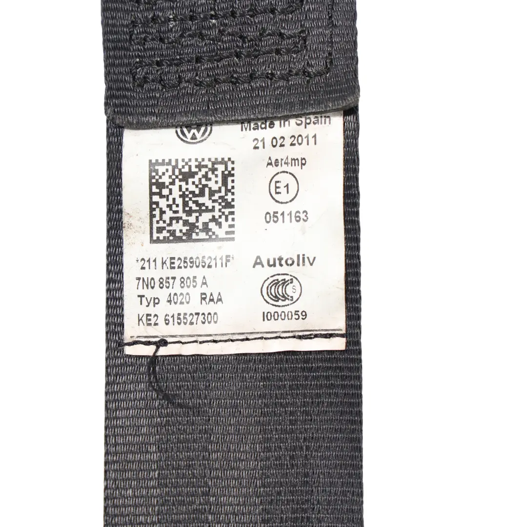 Volkswagen Sharan 7N Gurtstraffer Sicherheitsgurt Hinten Links - SKU 7N0857805A - Teilenummer 7N0857805A