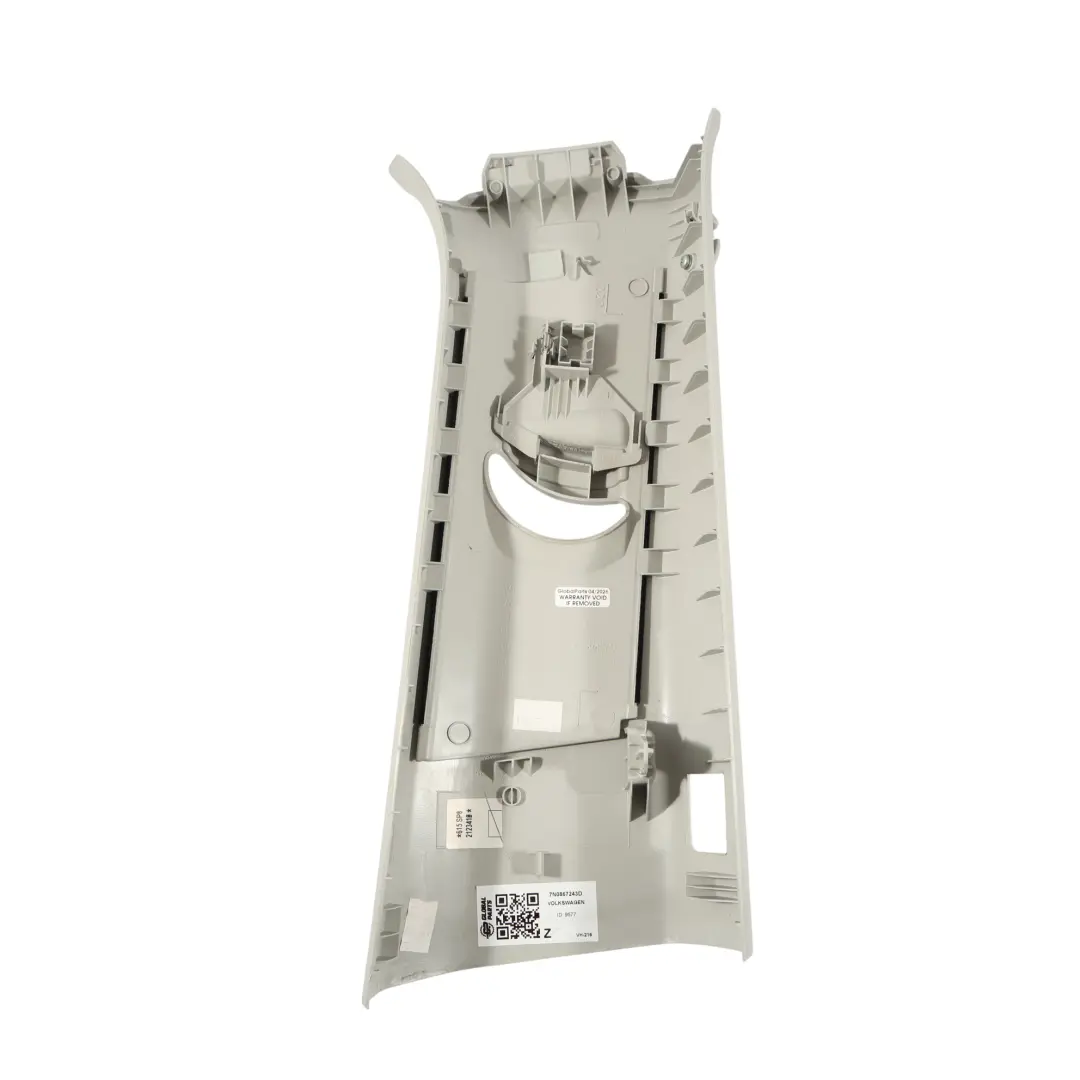 VW Volkswagen Sharan 7N Inner B-Pillar Trim Upper Left N/S Grey - SKU 7N0867243D - Part number 7N0867243D
