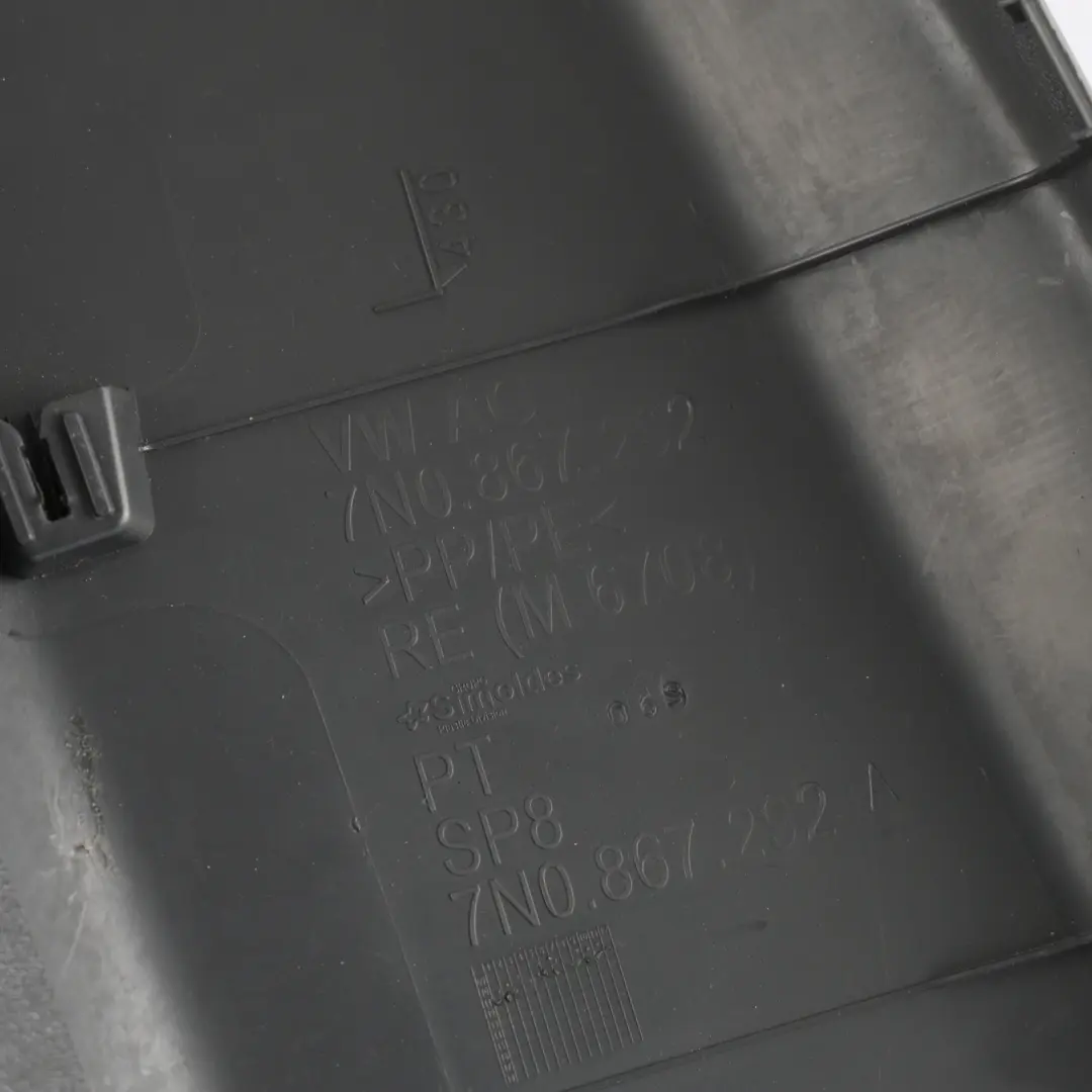 VW Sharan 7N Interior Column Trim Panel B-Pillar Cover Right O/S Black - SKU 7N0867292-1 - Part number 7N0867292