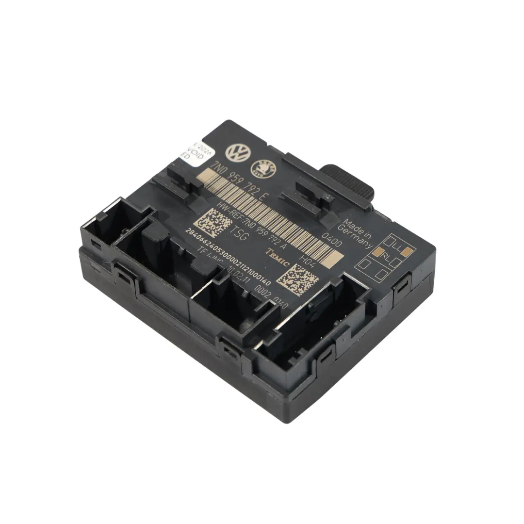 7N Module Commande Porte Avant Côté Passager pour Volkswagen Sharan à propos du numéro de pièce 7N0959792E Volkswagen Sharan 7N Module Commande Porte Avant Côté Passager - SKU 7N0959792E - Numéro de pièce 7N0959792E