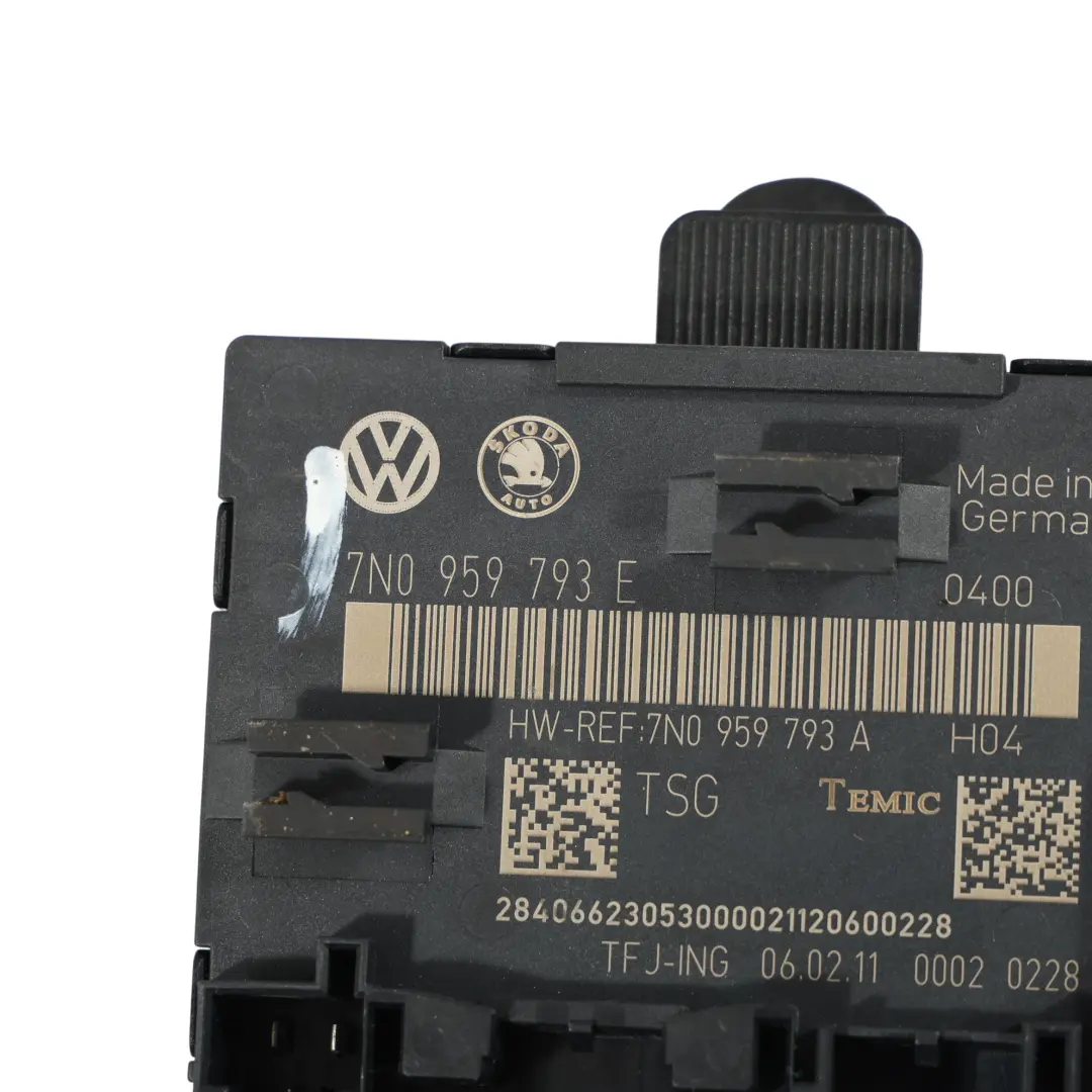 7N Driver's Side Door ECU Module Control Unit to VW Volkswagen Sharan with Part number 7N0959793E VW Volkswagen Sharan 7N Driver's Side Door ECU Module Control Unit - SKU 7N0959793E - Part number 7N0959793E