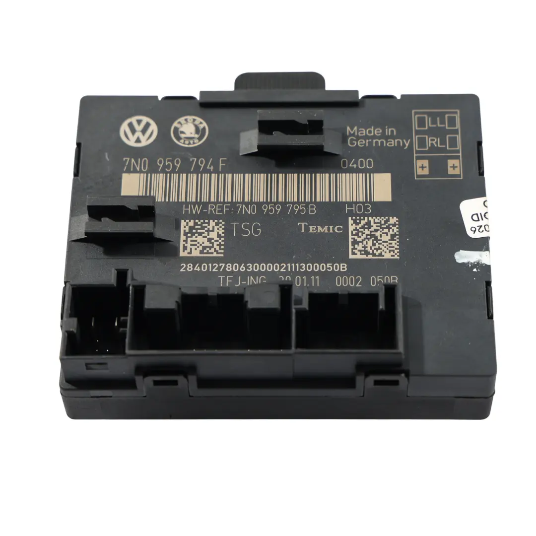 7N Moduł Sterownik Drzwi Tył Lewo Prawo ECU do Volkswagen Sharan o numerze 7N0959794F Volkswagen Sharan 7N Moduł Sterownik Drzwi Tył Lewo Prawo ECU - SKU 7N0959794F - Numer Części 7N0959794F