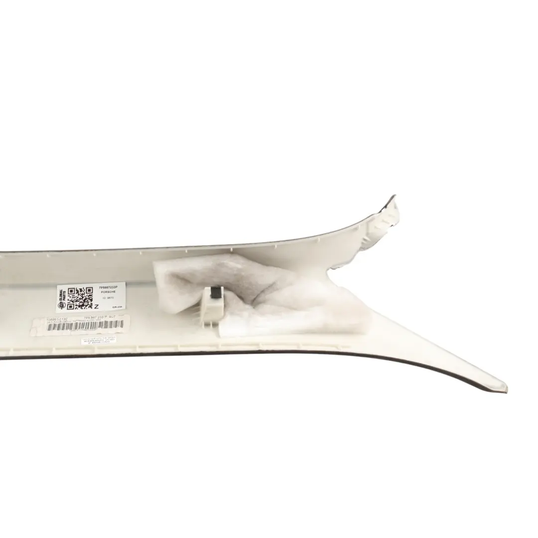 A-Pillar Trim Strip Moulding Alcantara Left N/S to Porsche Cayenne 92A with Part number 7P5867233P Porsche Cayenne 92A A-Pillar Trim Strip Moulding Alcantara Left N/S - SKU 7P5867233P - Part number 7P5867233P