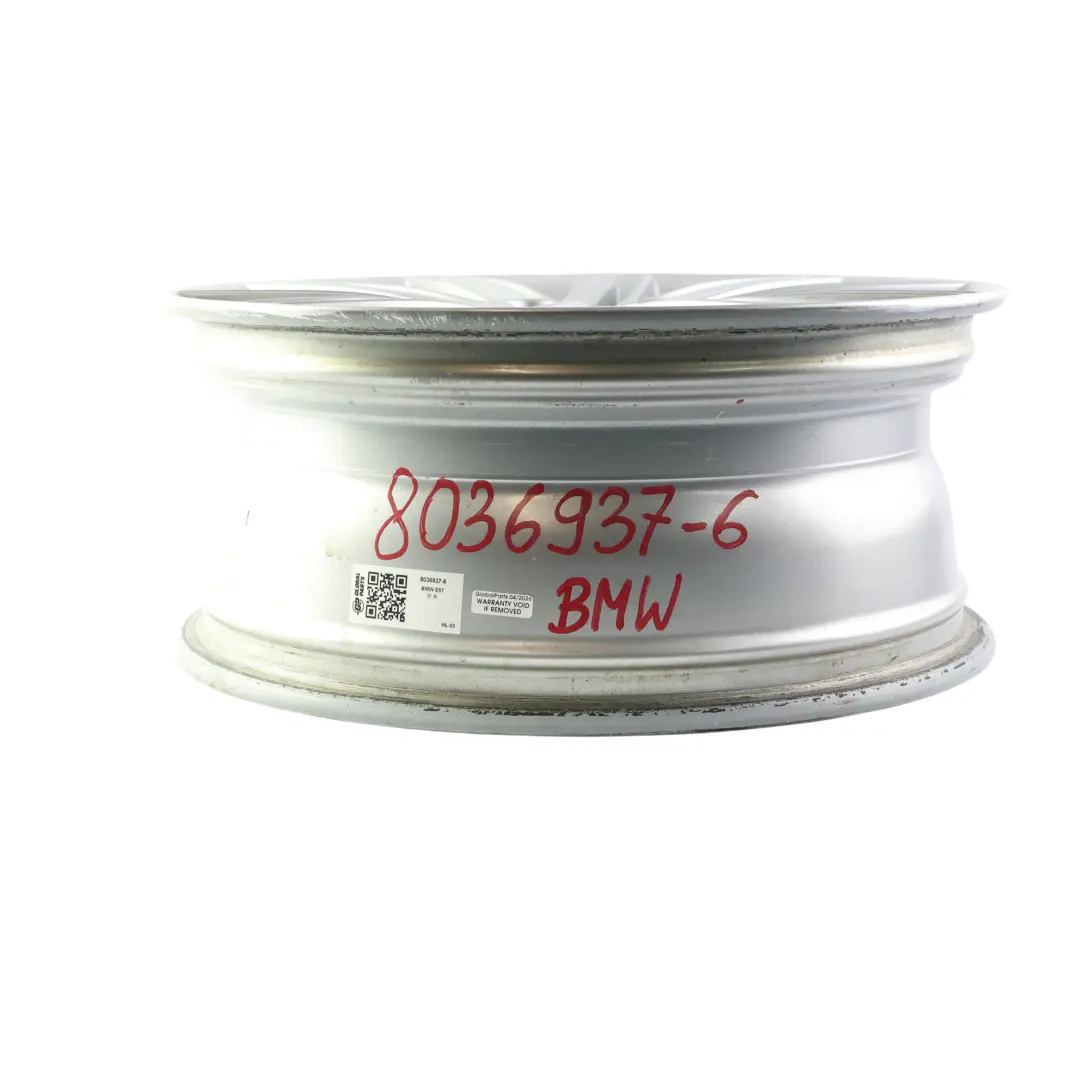 BMW E81 E82 E87 E88 Wheel Rim Alloy Silver 17" 7J ET:47 M Double Spoke 207 - SKU 8036937-6 - Part number 8036937