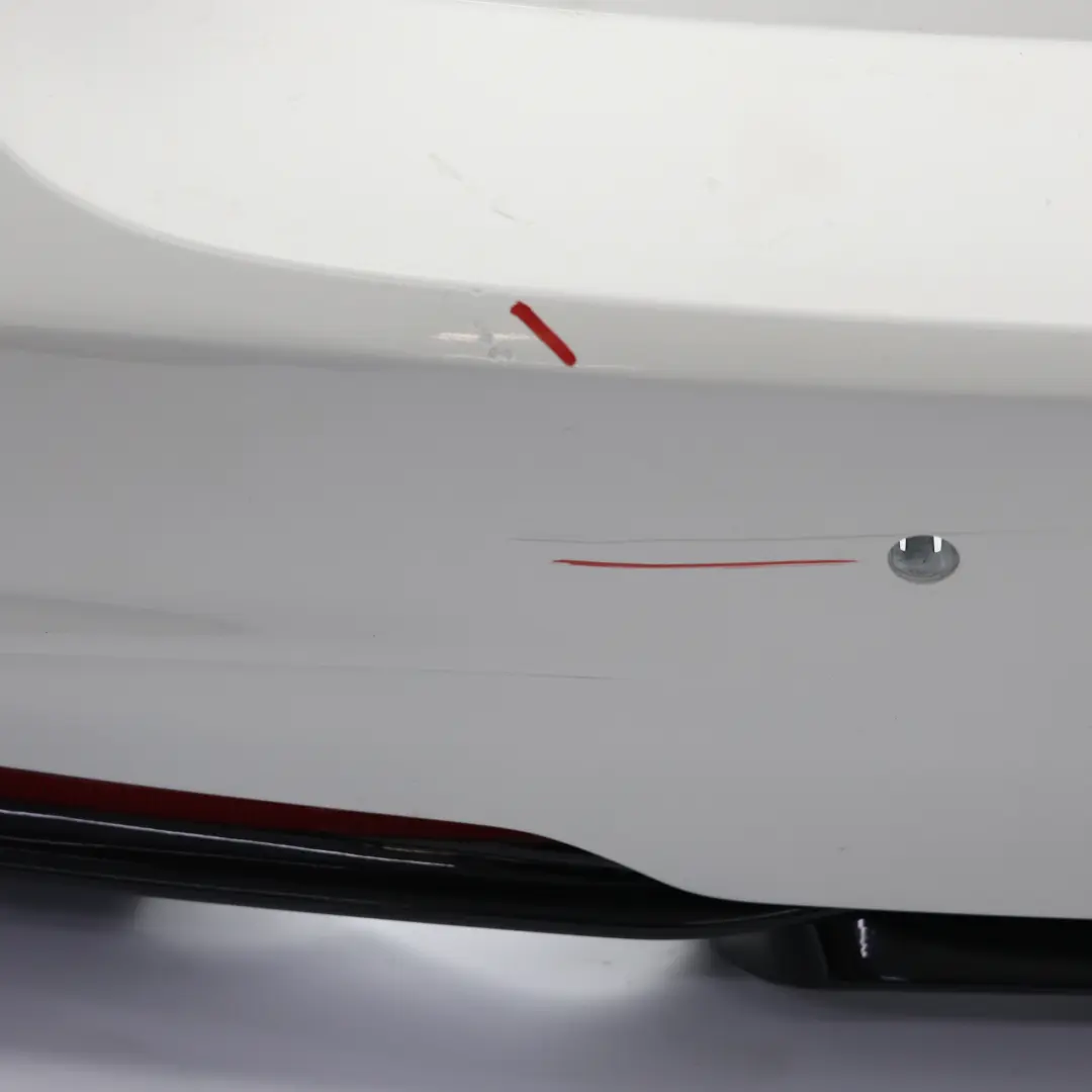 BMW F30 Zderzak Tylny M-Pakiet PDC Alpinweiss 3 Biały - 300 - SKU 8056498-AW - Numer Części 8056498