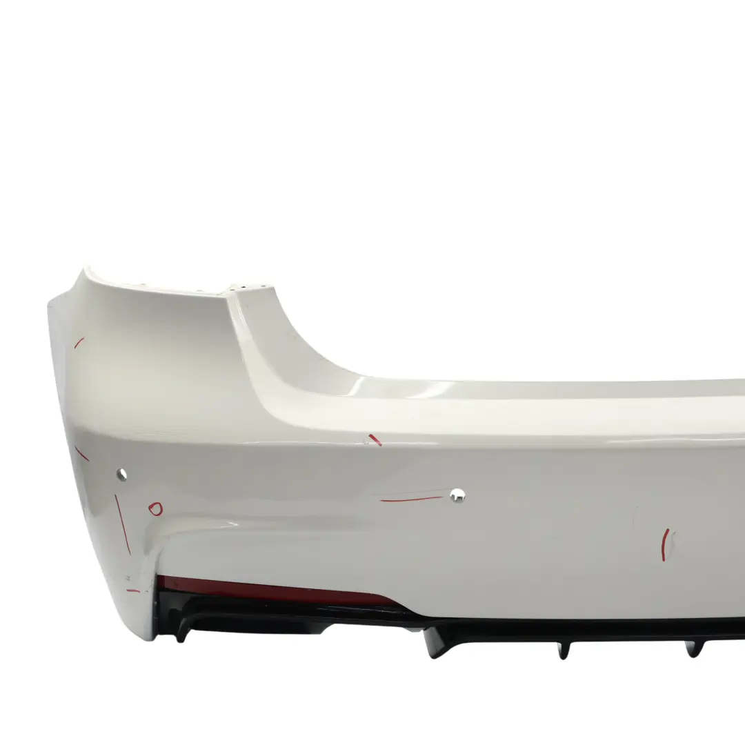 BMW F30 Rear Bumper M Sport Trim Panel PDC Alpinweiss Alpine White - 300 - SKU 8056498-AW - Part number 8056498