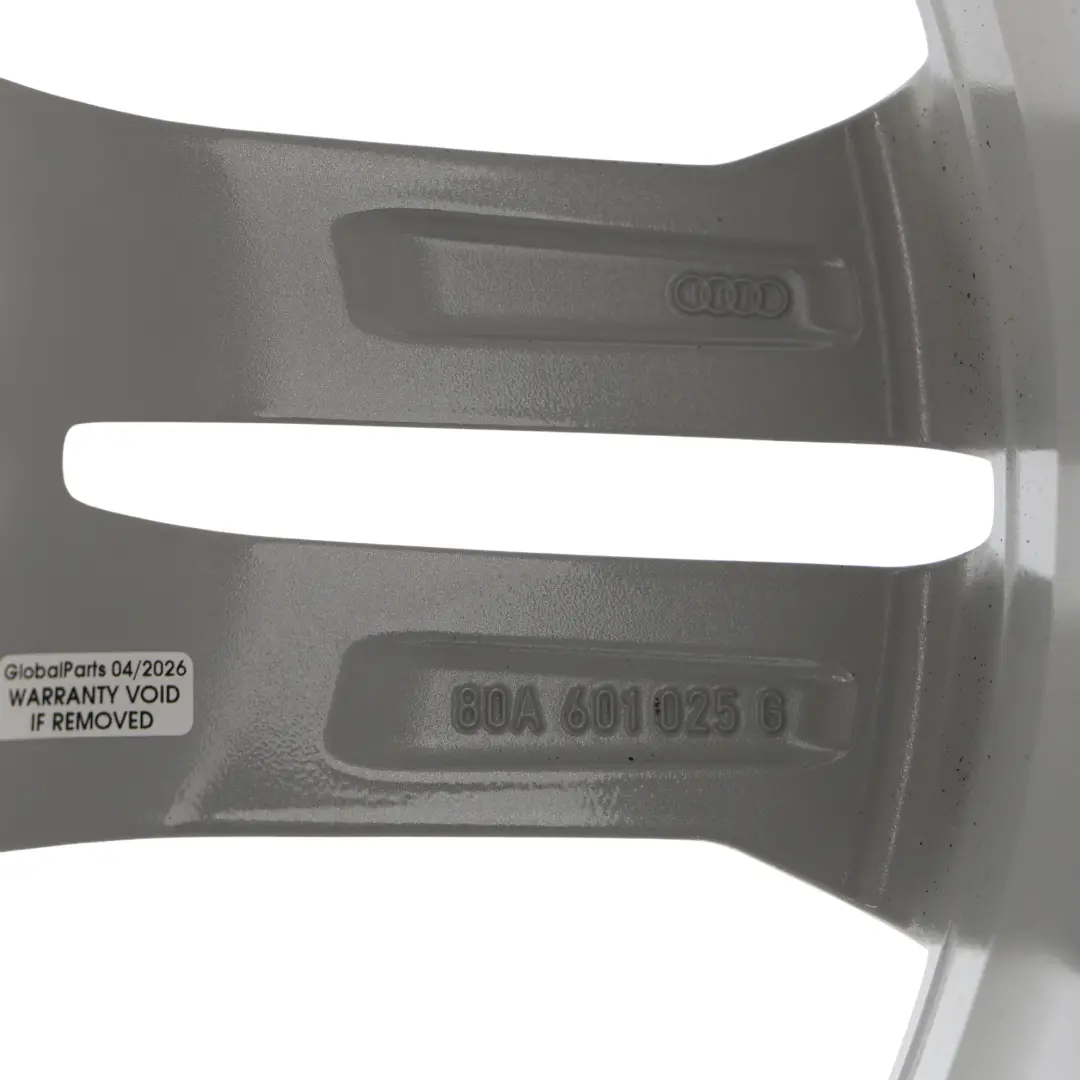 Alloy Rim 19" 8J ET:39 Double Spoke to Audi Q5 FY S Line Silver Wheel with Part number 80A601025G Audi Q5 FY S Line Silver Wheel Alloy Rim 19" 8J ET:39 Double Spoke - SKU 80A601025G-1 - Part number 80A601025G